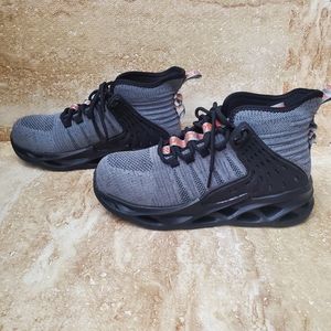 Steel Toe Sneakers Gray and Black Safety Shoes